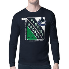 Vancouver Canucks Starter Shield Long Sleeve Graphic T-Shirt - Navy - NHL 201622222