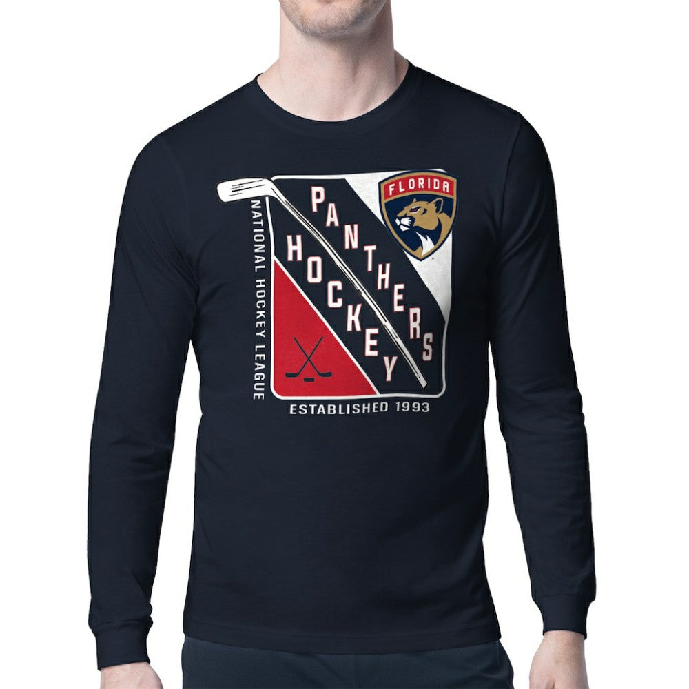 Florida Panthers Starter Shield Long Sleeve Graphic T-Shirt - Navy - NHL 201622223