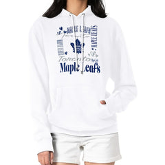 Toronto Maple Leafs G-III 4Her by Carl Banks Women's Collage Team Graphic Tri-Blend Fleece Pullover Hoodie - White - NHL 201622835