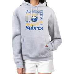 Buffalo Sabres G-III 4Her by Carl Banks Women's Collage Team Graphic Fleece Pullover Hoodie - Heather Gray - NHL 201622853