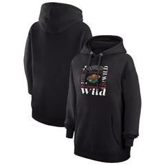 Minnesota Wild G-III 4Her by Carl Banks Women's Collage Team Graphic Tri-Blend Fleece Pullover Hoodie - Black - NHL 201622894