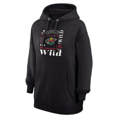 Minnesota Wild G-III 4Her by Carl Banks Women's Collage Team Graphic Tri-Blend Fleece Pullover Hoodie - Black - NHL 201622894
