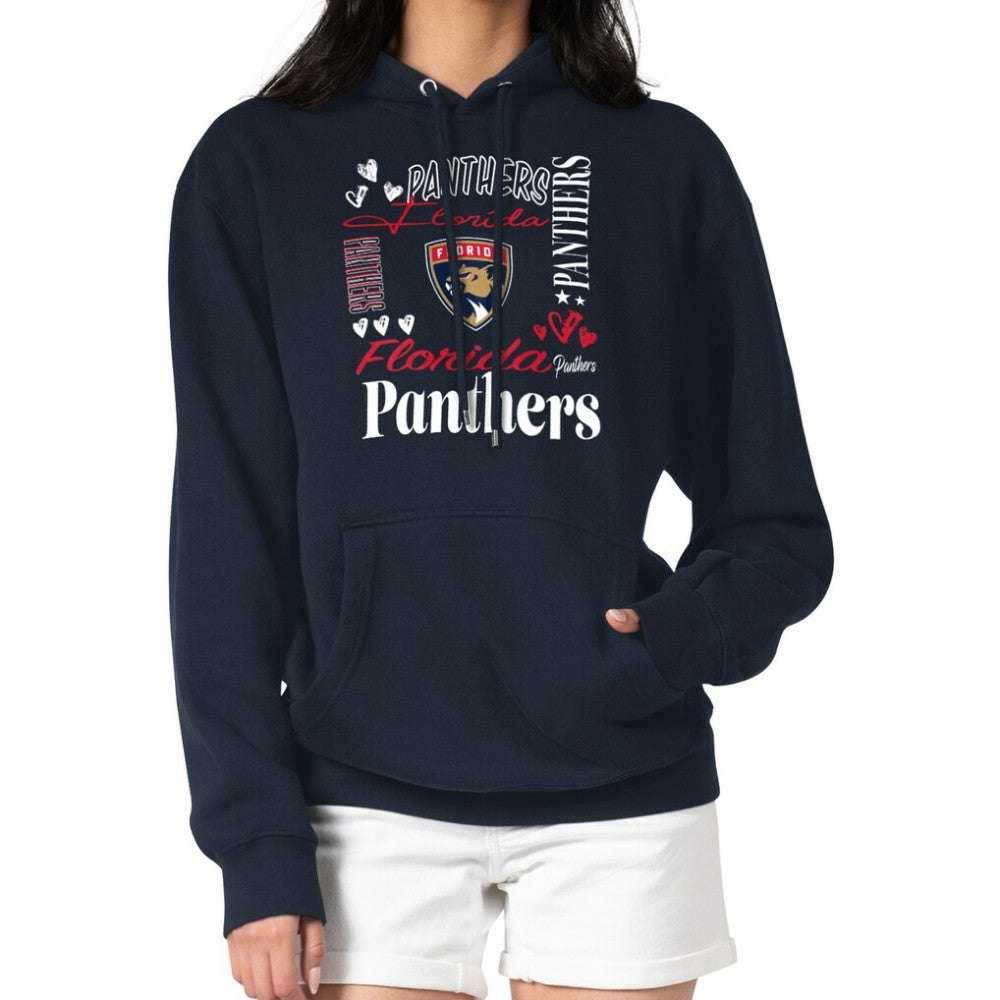Florida Panthers G-III 4Her by Carl Banks Women's Collage Team Graphic Tri-Blend Fleece Pullover Hoodie - Navy - NHL 201622907