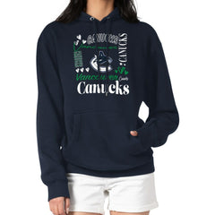Vancouver Canucks G-III 4Her by Carl Banks Women's Collage Team Graphic Tri-Blend Fleece Pullover Hoodie - Navy - NHL 201622929