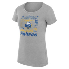 Buffalo Sabres G-III 4Her by Carl Banks Women's Super-Slim Fit Lightweight Collage Team Graphic T-Shirt - Heather Gray - NHL 201622952