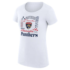 Florida Panthers G-III 4Her by Carl Banks Women's Super-Slim Fit Lightweight Collage Team Graphic T-Shirt - White - NHL 201622995
