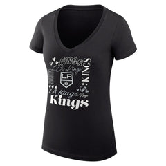 Los Angeles Kings G-III 4Her by Carl Banks Women's Super-Slim Fit Lightweight Collage Team Graphic T-Shirt - Black - NHL 201623049