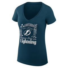 Tampa Bay Lightning G-III 4Her by Carl Banks Women's Super-Slim Fit Lightweight Collage Team Graphic T-Shirt - Blue - NHL 201623098