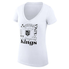 Los Angeles Kings G-III 4Her by Carl Banks Women's Super-Slim Fit Lightweight Collage Team Graphic T-Shirt - White - NHL 201623132