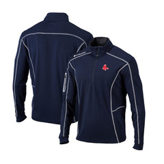Boston Red Sox Columbia Cooperstown Collection Omni-Wick Shotgun Quarter-Zip Top - Navy - Columbia Online