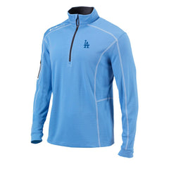 Los Angeles Dodgers Columbia Cooperstown Collection Omni-Wick Shotgun Quarter-Zip Top - Light Blue - Columbia on Sale