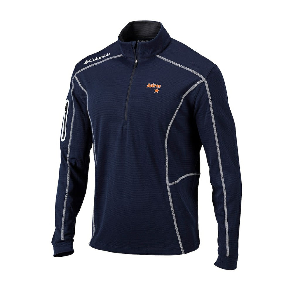 Houston Astros Columbia Cooperstown Collection Omni-Wick Shotgun Quarter-Zip Top - Navy - Columbia Online