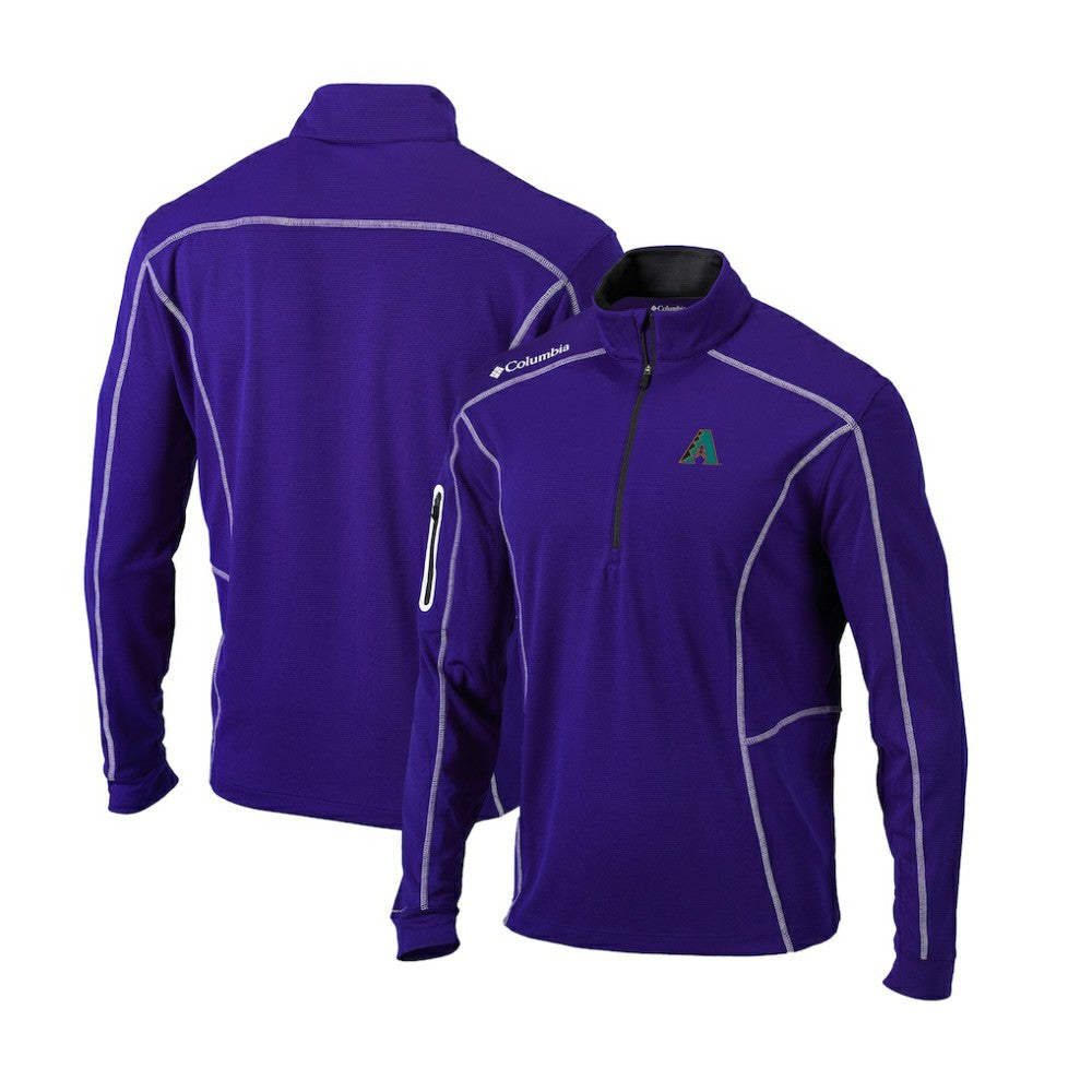 Arizona Diamondbacks Columbia Cooperstown Collection Omni-Wick Shotgun Quarter-Zip Top - Purple - Columbia Lifestyle