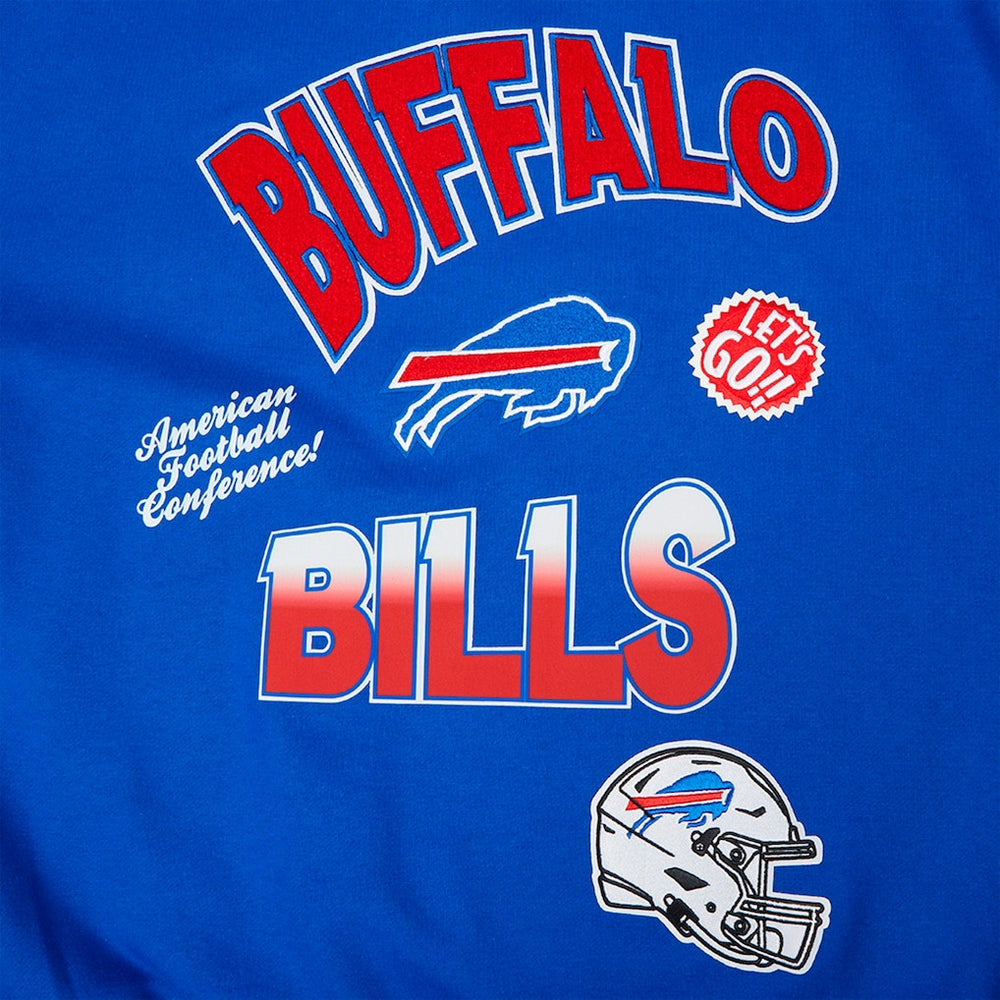 Buffalo Bills Pro Standard Turn It Up Drop Shoulder Pullover Sweatshirt Royal