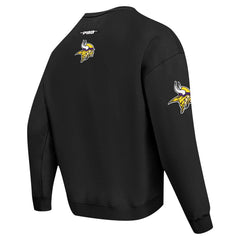 Minnesota Vikings Pro Standard Turn It Up Drop Shoulder Pullover Sweatshirt Black