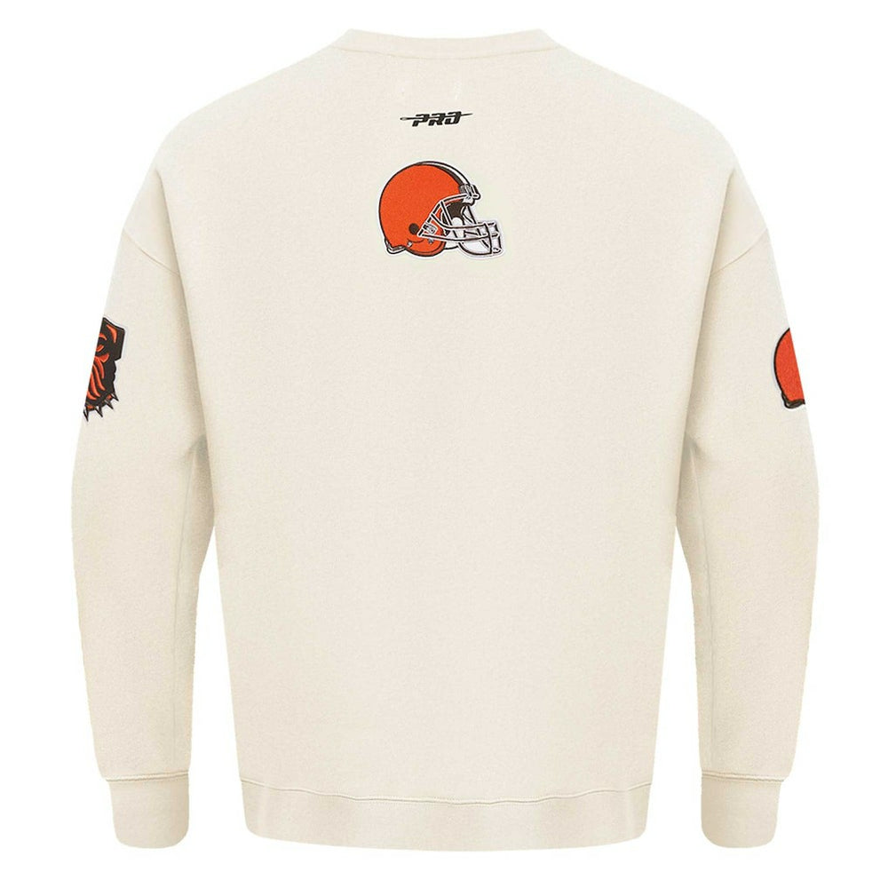 Cleveland Browns Pro Standard Turn It Up Pullover Sweatshirt Cream