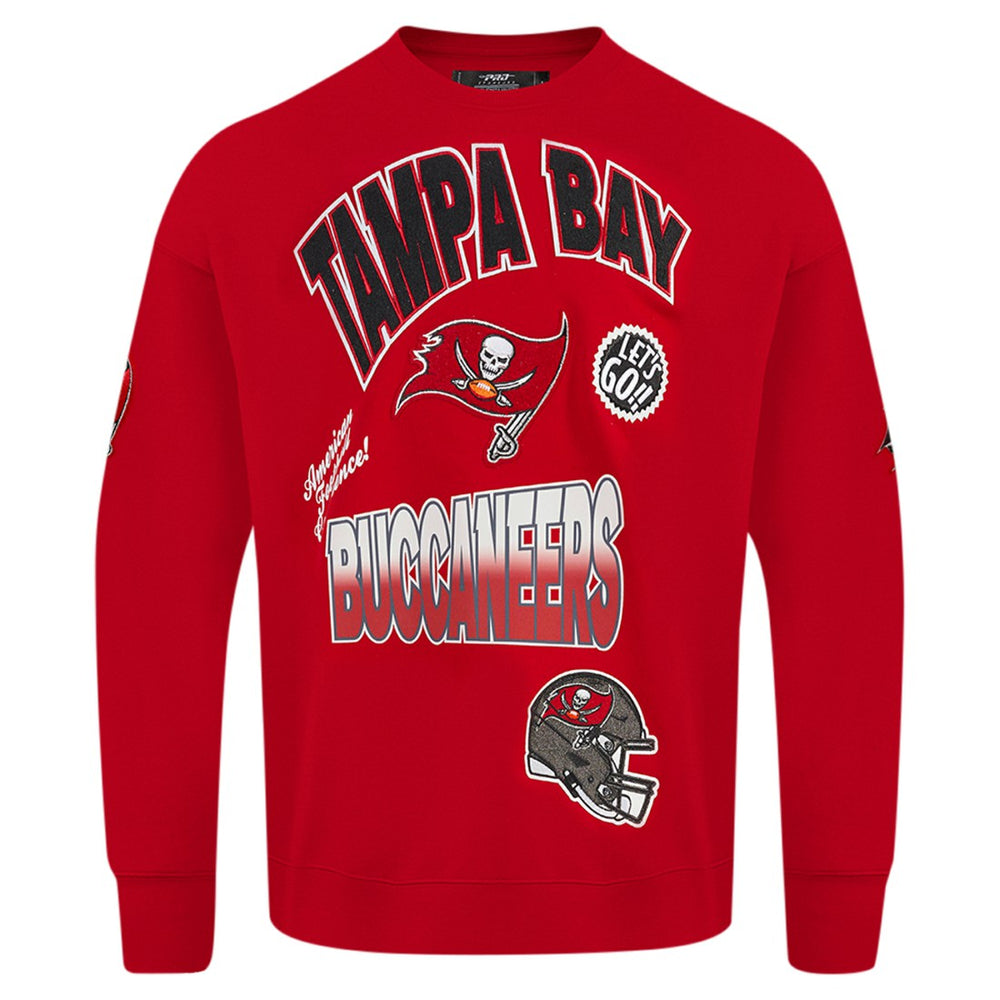 Tampa Bay Buccaneers Pro Standard Turn It Up Drop Shoulder Pullover Sweatshirt Red
