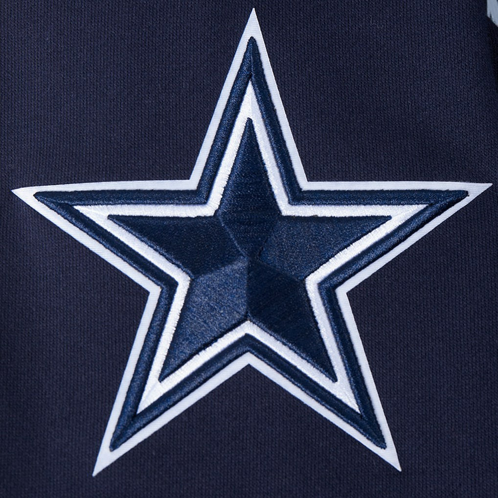 Dallas Cowboys Pro Standard Turn It Up Drop Shoulder Pullover Sweatshirt Navy