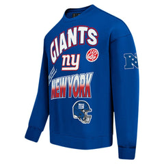 New York Giants Pro Standard Turn It Up Drop Shoulder Pullover Sweatshirt Royal