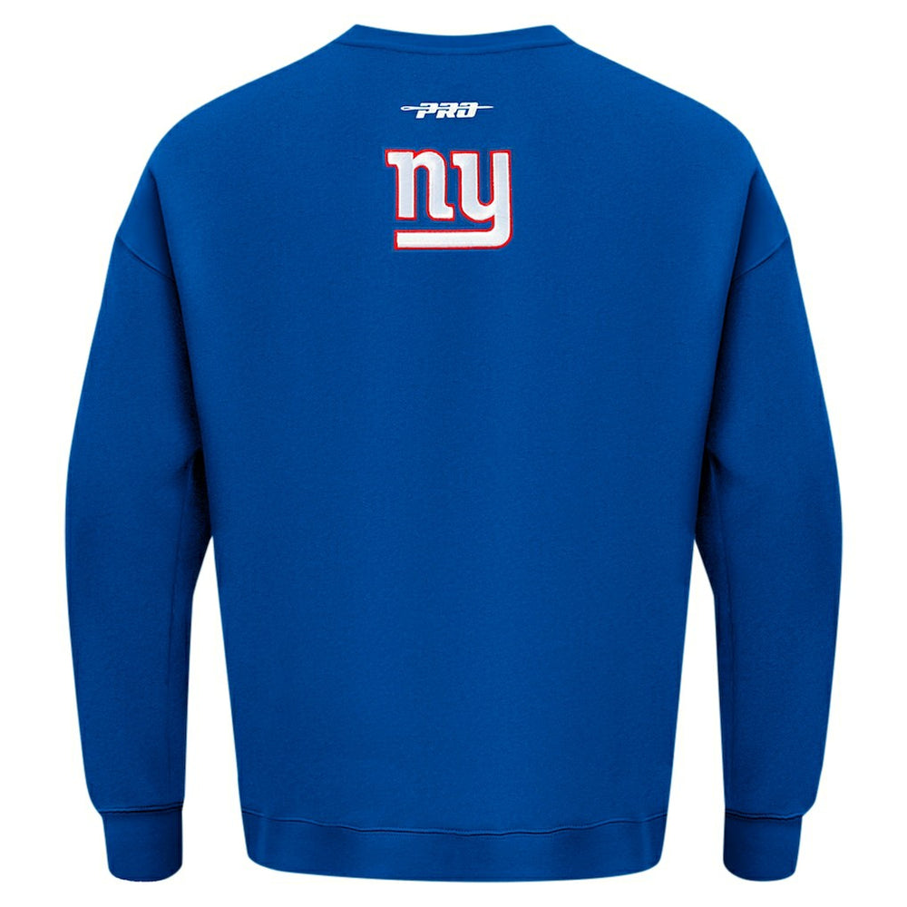 New York Giants Pro Standard Turn It Up Drop Shoulder Pullover Sweatshirt Royal
