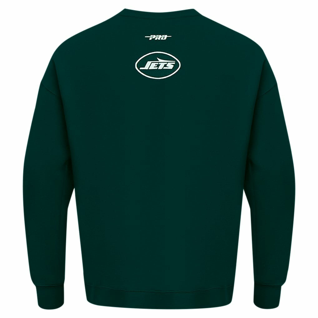New York Jets Pro Standard Turn It Up Drop Shoulder Pullover Sweatshirt Green