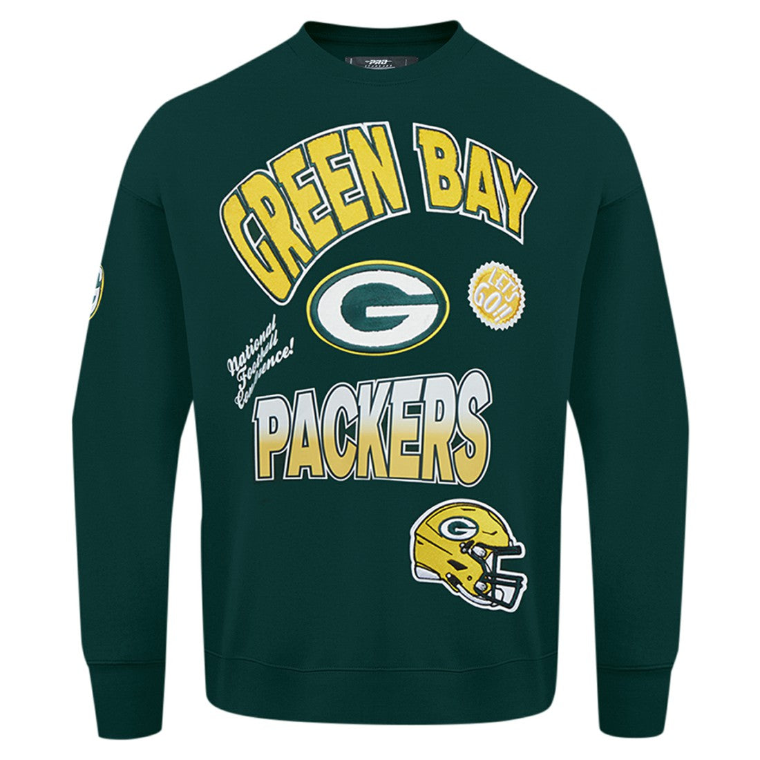 Green Bay Packers Pro Standard Turn It Up Drop Shoulder Pullover Sweatshirt Green