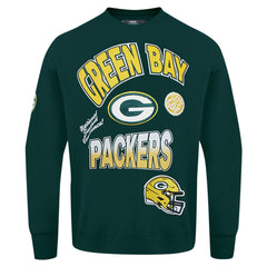 Green Bay Packers Pro Standard Turn It Up Drop Shoulder Pullover Sweatshirt Green