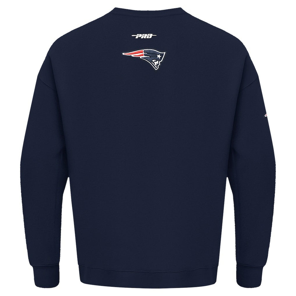 New England Patriots Pro Standard Turn It Up Drop Shoulder Pullover Sweatshirt Navy