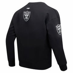 Las Vegas Raiders Pro Standard Turn It Up Drop Shoulder Pullover Sweatshirt Black