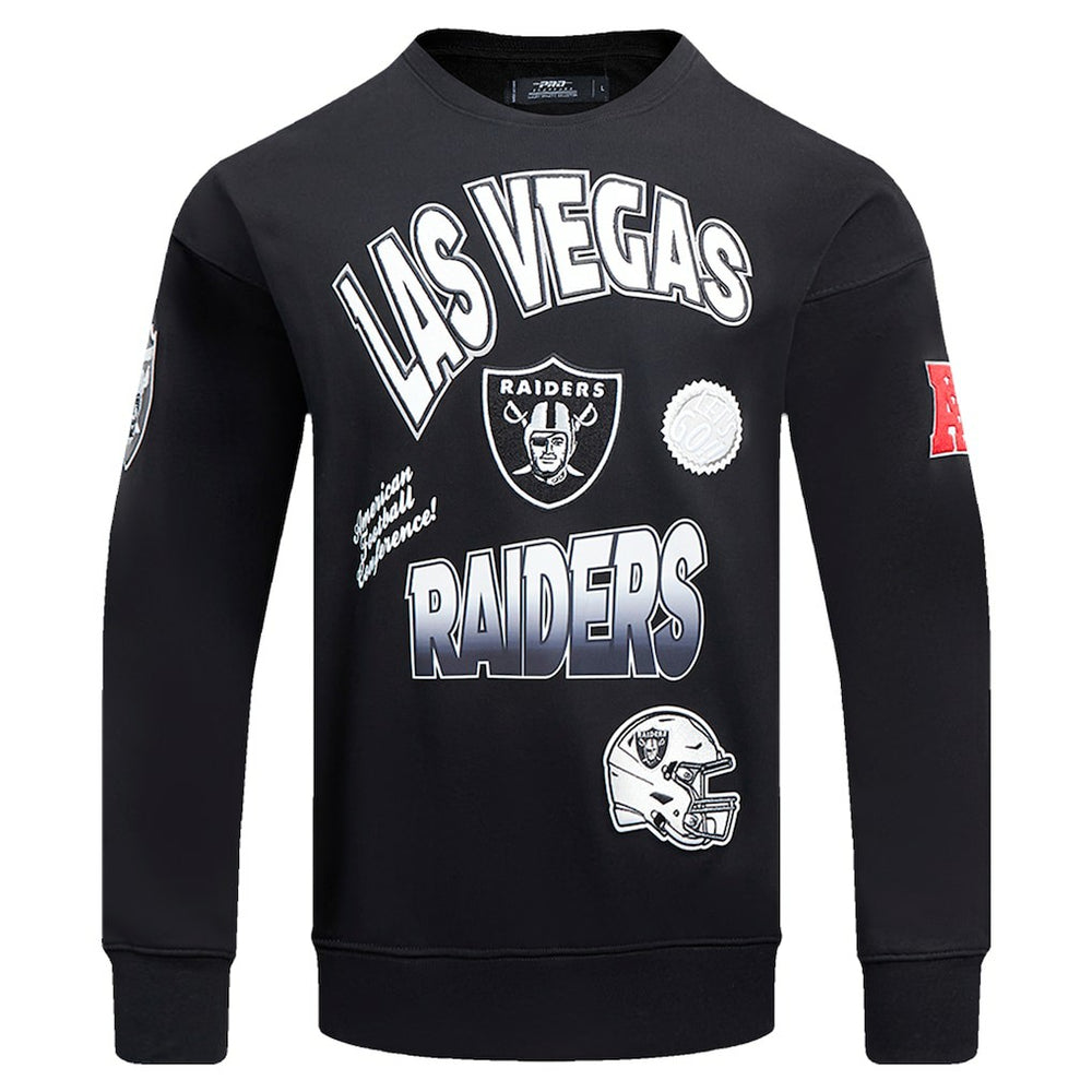Las Vegas Raiders Pro Standard Turn It Up Drop Shoulder Pullover Sweatshirt Black