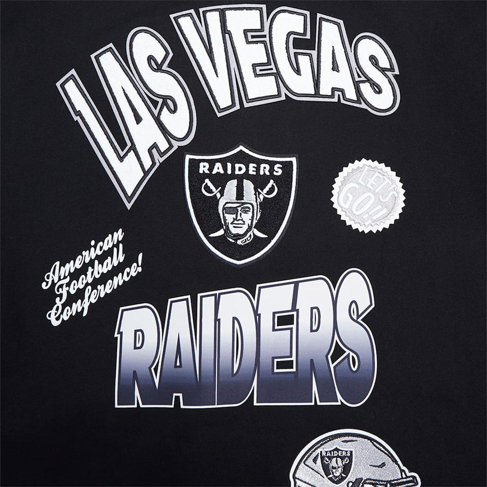 Las Vegas Raiders Pro Standard Turn It Up Drop Shoulder Pullover Sweatshirt Black