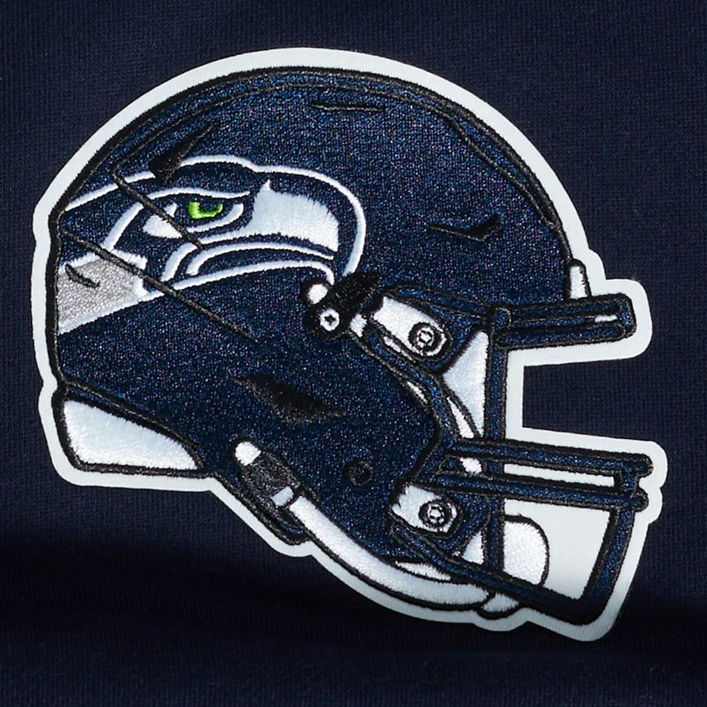 Seattle Seahawks Pro Standard Turn It Up Drop Shoulder Pullover Sweatshirt College Navy
