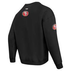 San Francisco 49ers Pro Standard Turn It Up Drop Shoulder Pullover Sweatshirt Black