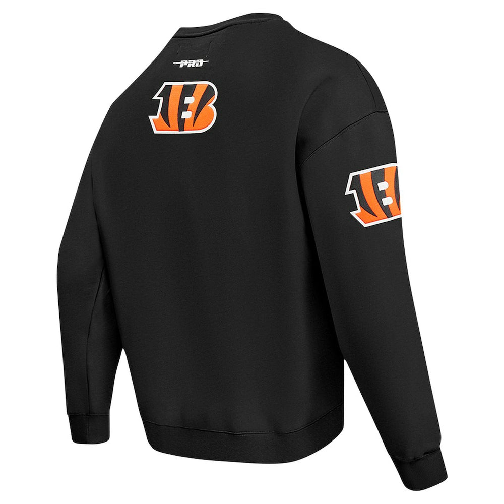 Cincinnati Bengals Pro Standard Turn It Up Drop Shoulder Pullover Sweatshirt Black