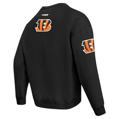 Cincinnati Bengals Pro Standard Turn It Up Drop Shoulder Pullover Sweatshirt Black
