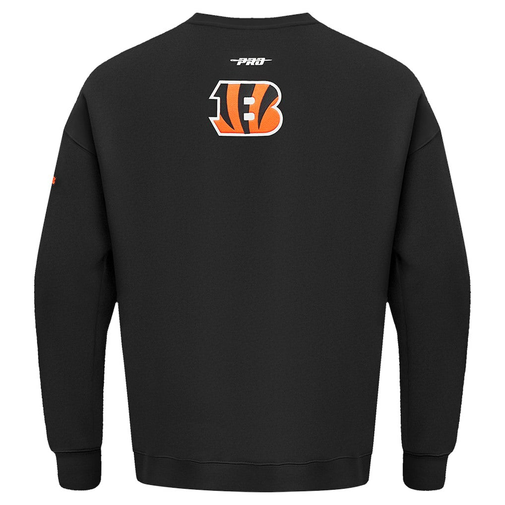 Cincinnati Bengals Pro Standard Turn It Up Drop Shoulder Pullover Sweatshirt Black