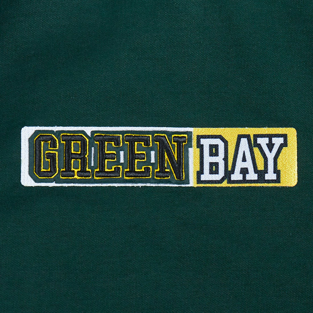 Green Bay Packers Pro Standard Split Logo Double Knit Full-Zip Hoodie Green