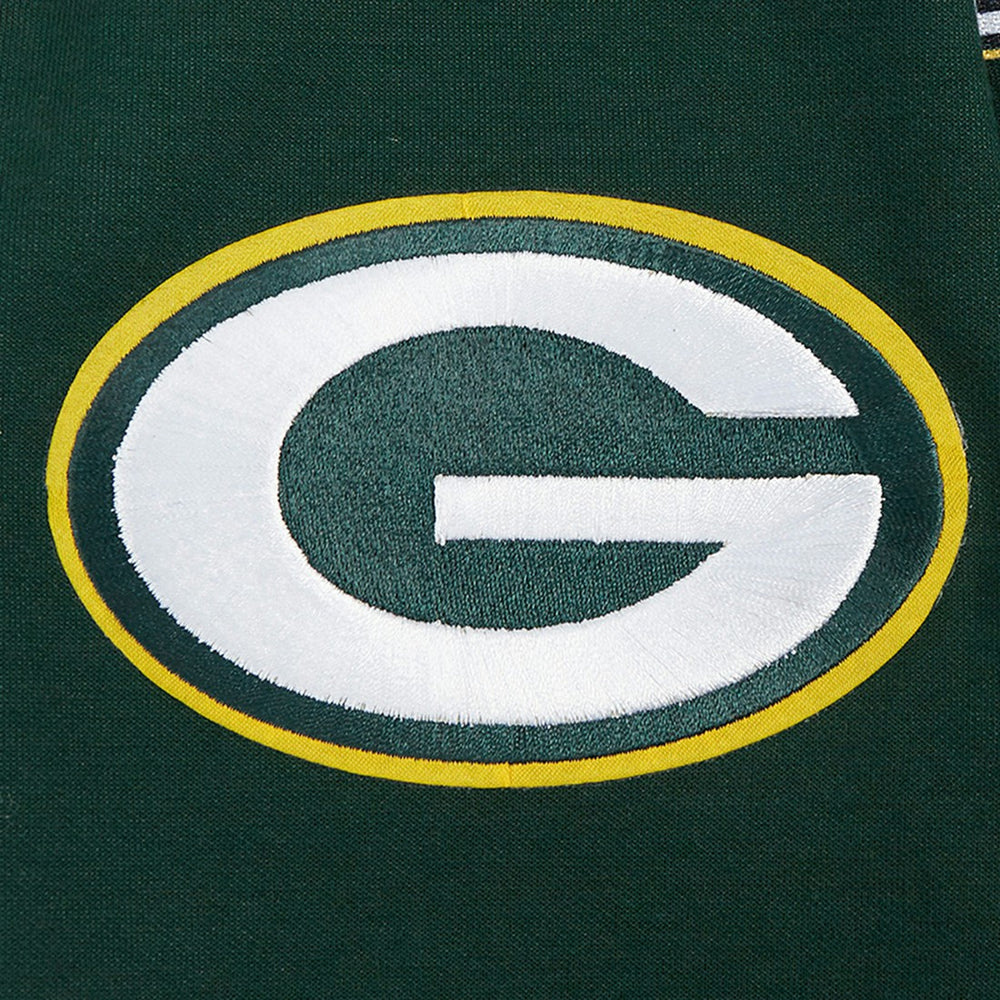 Green Bay Packers Pro Standard Split Logo Double Knit Full-Zip Hoodie Green
