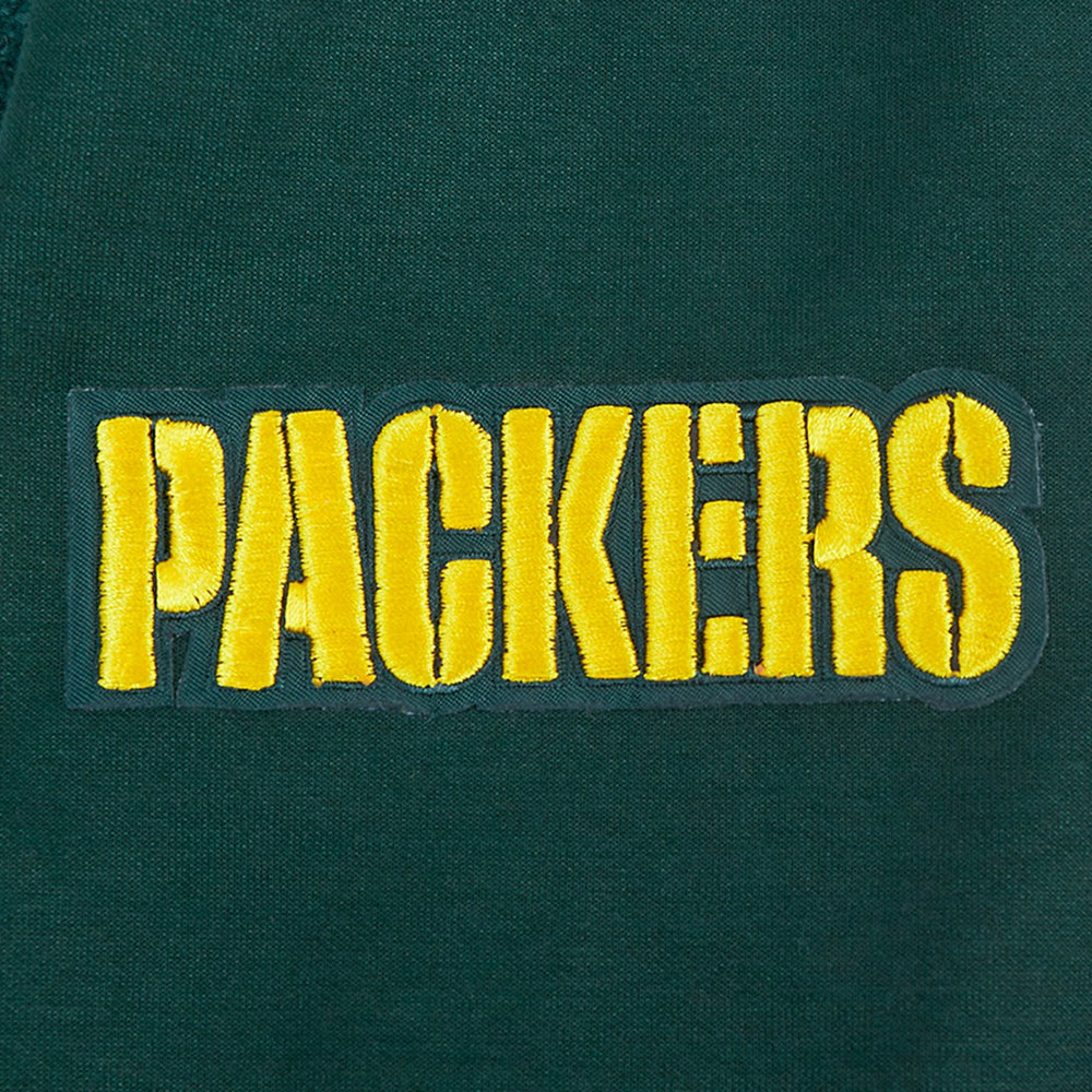 Green Bay Packers Pro Standard Split Logo Double Knit Full-Zip Hoodie Green