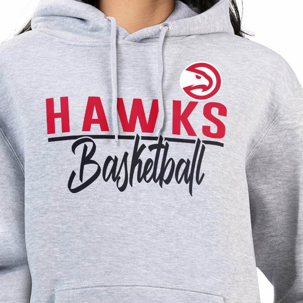 Atlanta Hawks G-III 4Her by Carl Banks Women's Graphics Fleece Pullover Hoodie Heather Gray