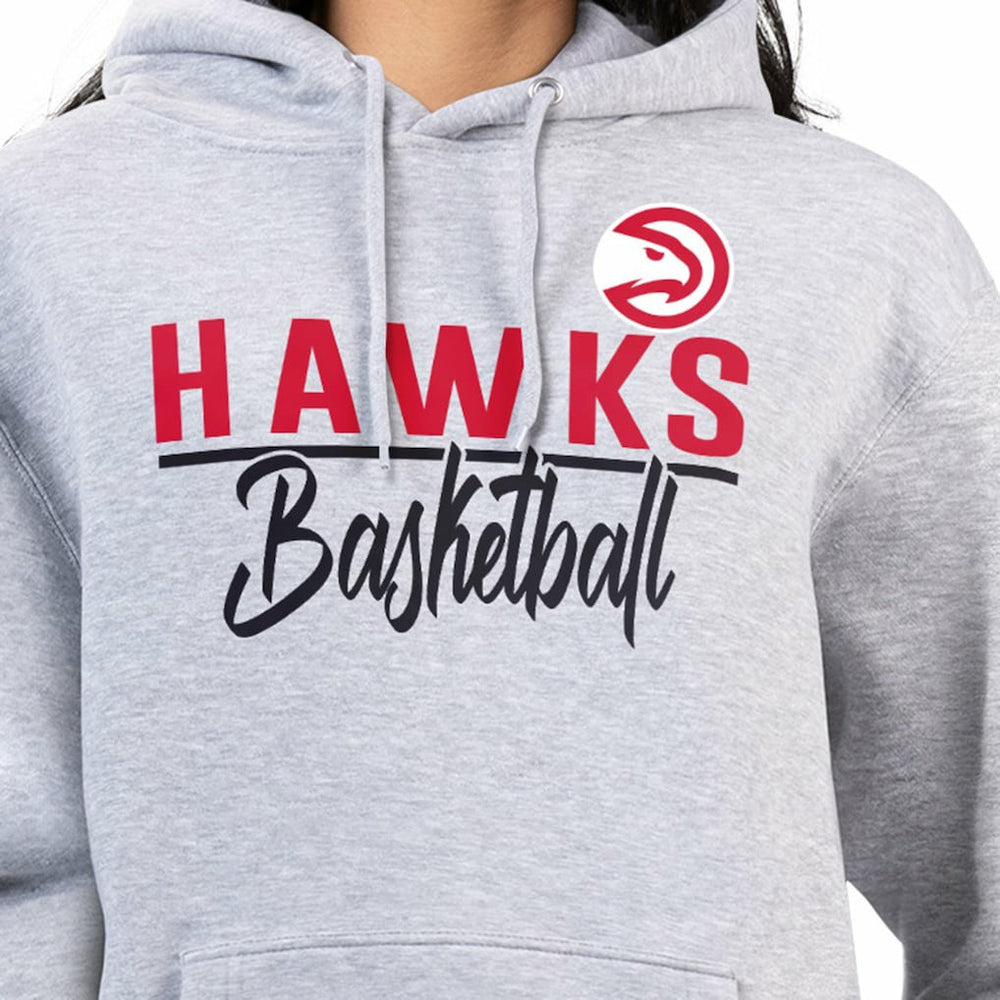 Atlanta Hawks G-III 4Her by Carl Banks Women's Graphics Fleece Pullover Hoodie Heather Gray
