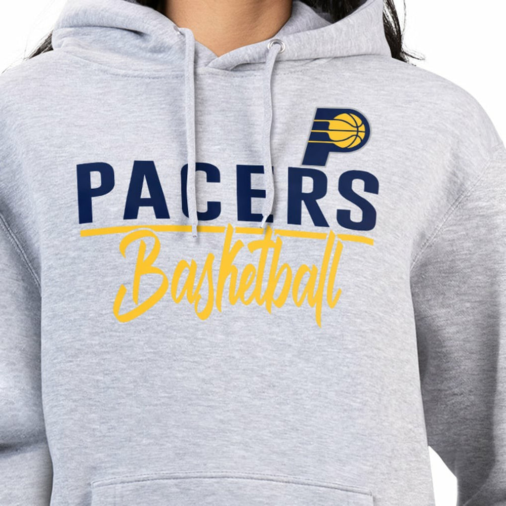 Indiana Pacers G-III 4Her by Carl Banks Women's Graphics Fleece Pullover Hoodie Heather Gray