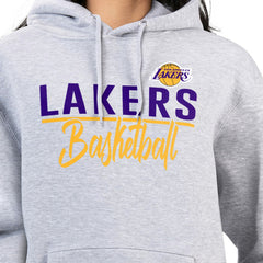 Los Angeles Lakers G-III 4Her by Carl Banks Women's Graphics Fleece Pullover Hoodie Heather Gray