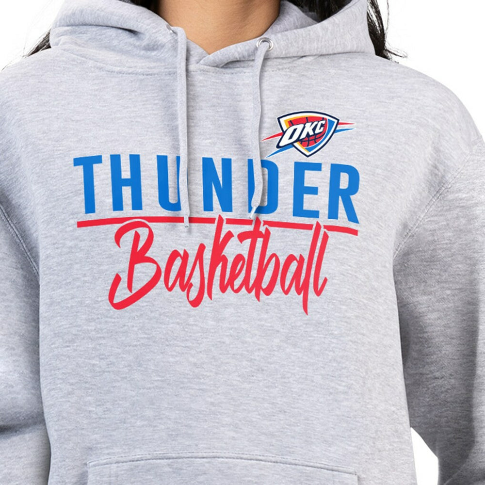 Oklahoma City Thunder G-III 4Her by Carl Banks Women's Graphics Fleece Pullover Hoodie Heather Gray