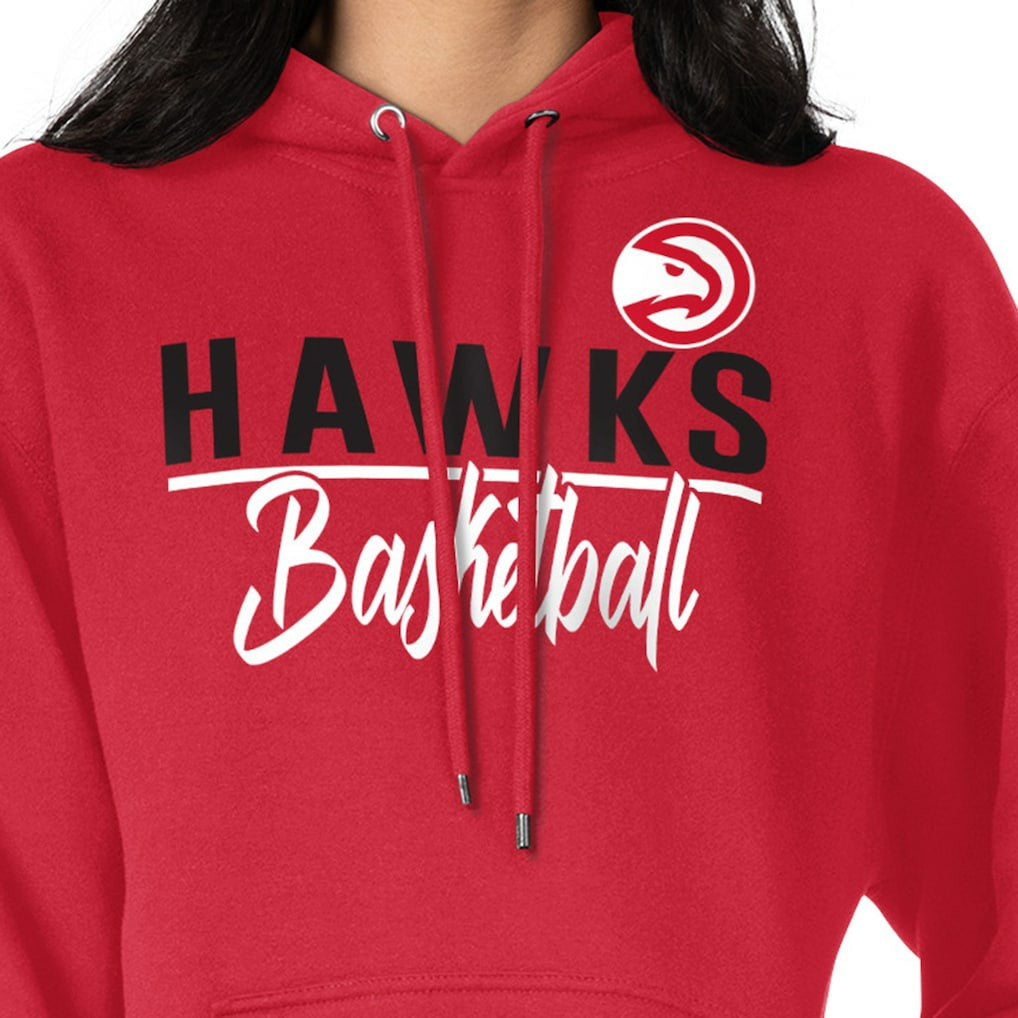 Atlanta Hawks G-III 4Her by Carl Banks Women's Graphics Fleece Pullover Hoodie Red
