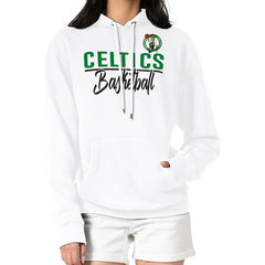 Boston Celtics G-III 4Her by Carl Banks Women's Graphics Fleece Pullover Hoodie White