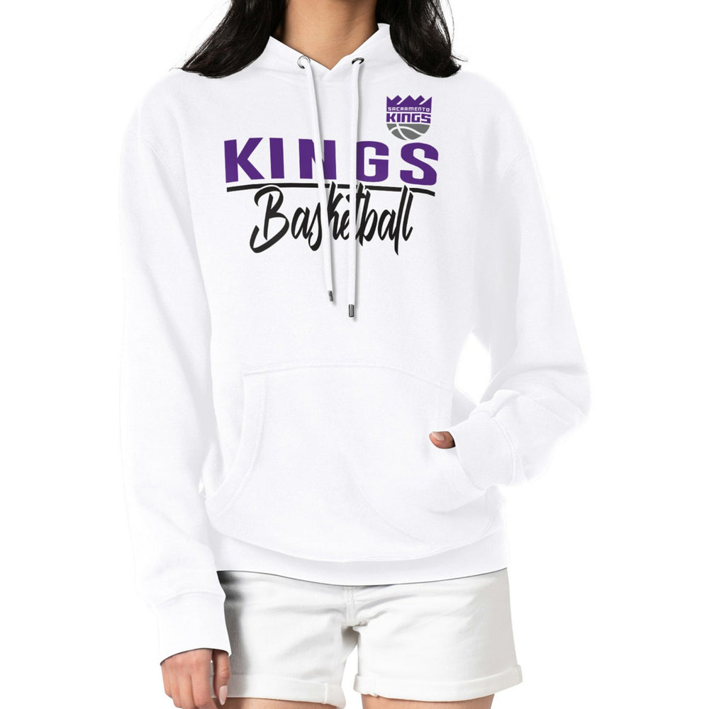 Sacramento Kings G-III 4Her by Carl Banks Women's Graphics Fleece Pullover Hoodie White