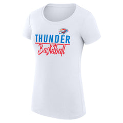 Oklahoma City Thunder G-III 4Her by Carl Banks Women's Super-Slim Fit Lightweight Team Sport V-Neck T-Shirt White