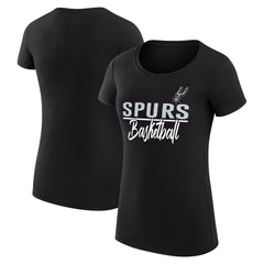 San Antonio Spurs G-III 4Her by Carl Banks Women's Super-Slim Fit Lightweight Team Sport V-Neck T-Shirt Black
