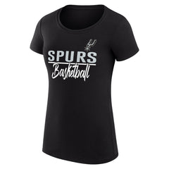 San Antonio Spurs G-III 4Her by Carl Banks Women's Super-Slim Fit Lightweight Team Sport V-Neck T-Shirt Black